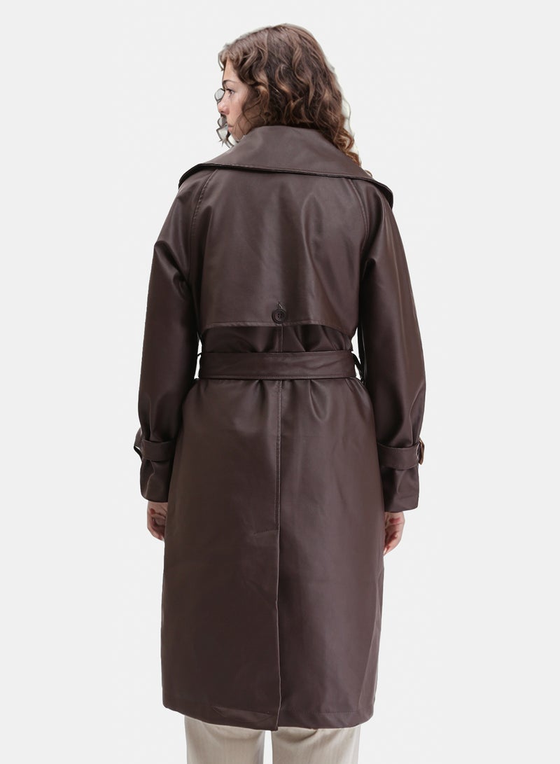 Ravin Women Longline Belted Coat - Image 2